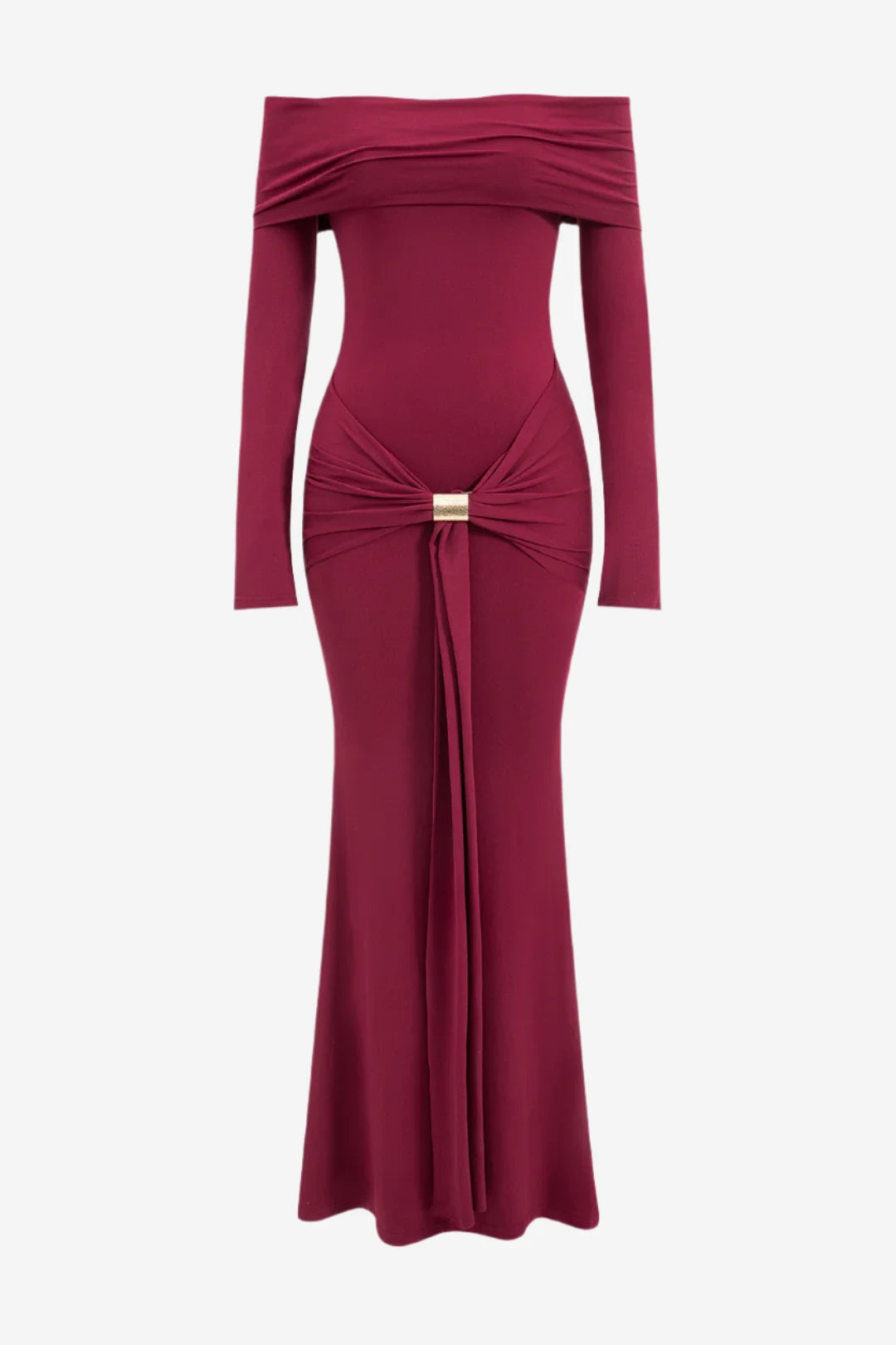 Calista Rouge Drape Gown