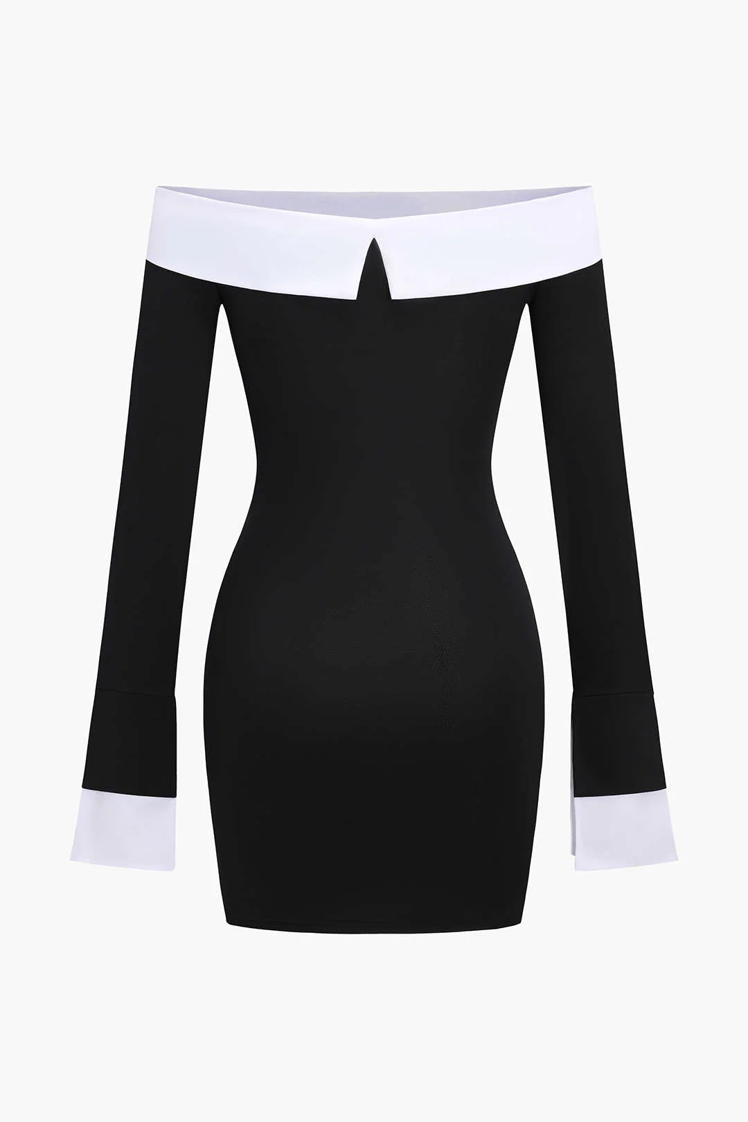 Gigi Contrast Off-Shoulder Mini Dress