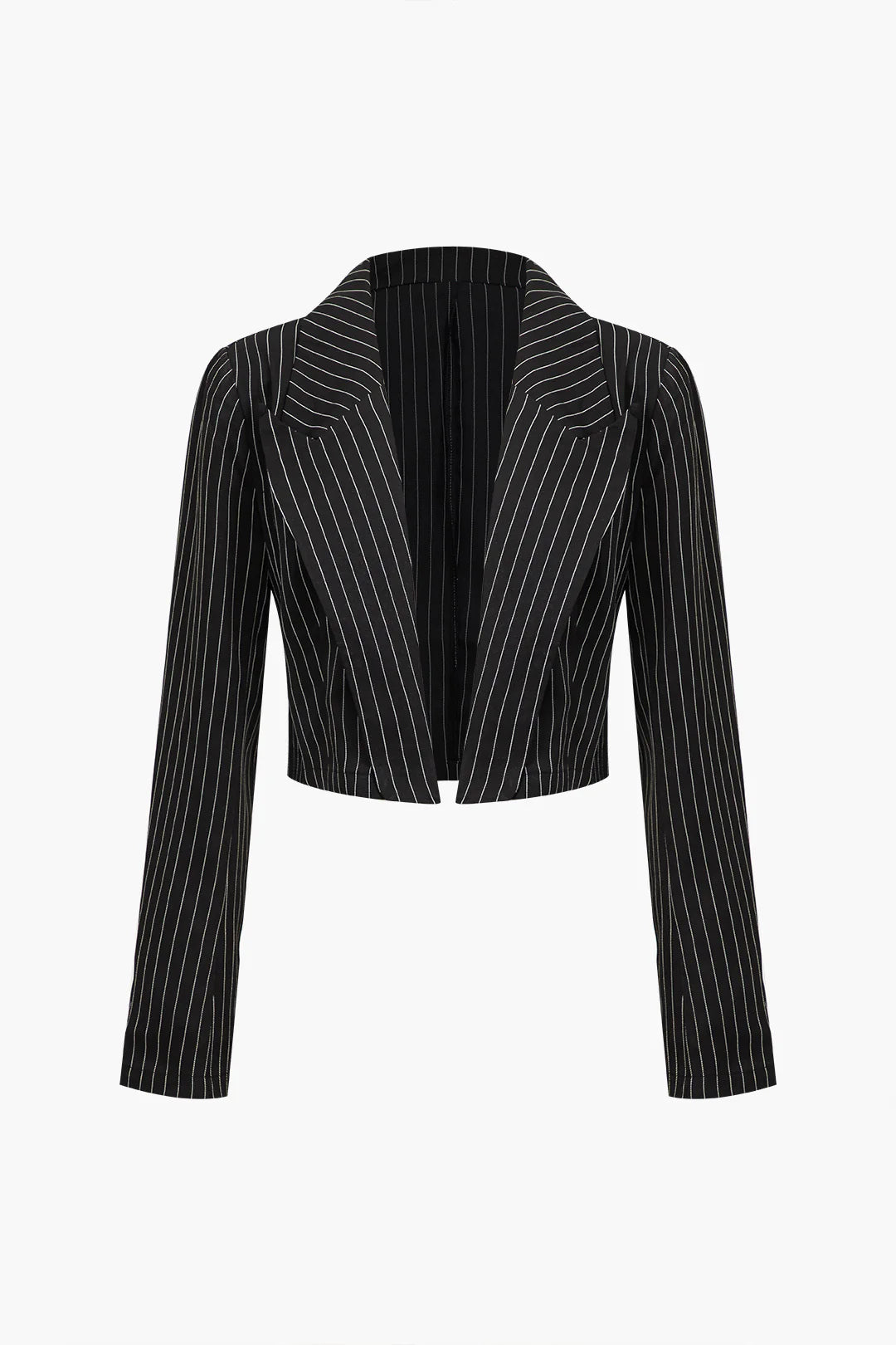 Cropped Pinstripe Blazer