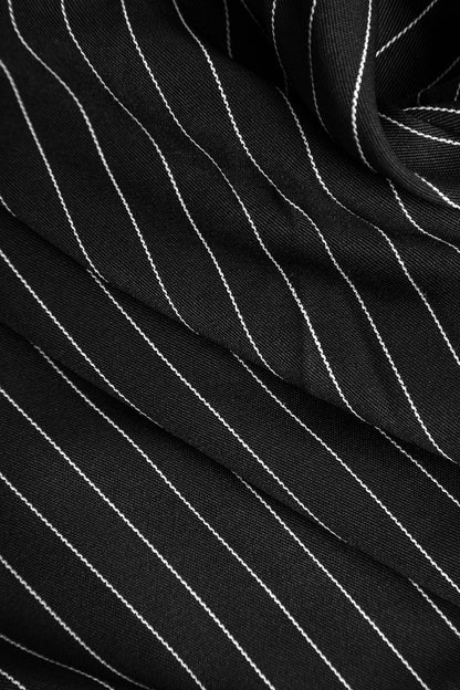 Cropped Pinstripe Blazer
