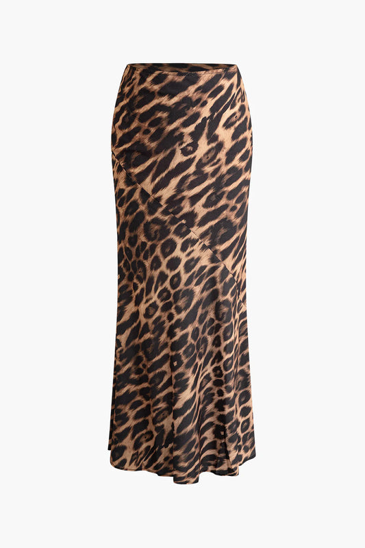 Fierce Grace Leopard Midi Skirt