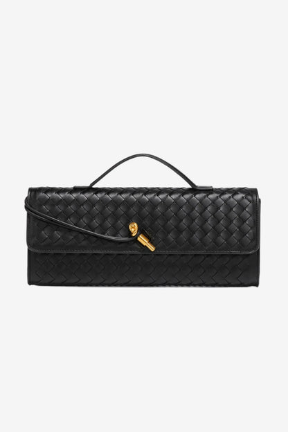 Eterna Black Woven Clutch