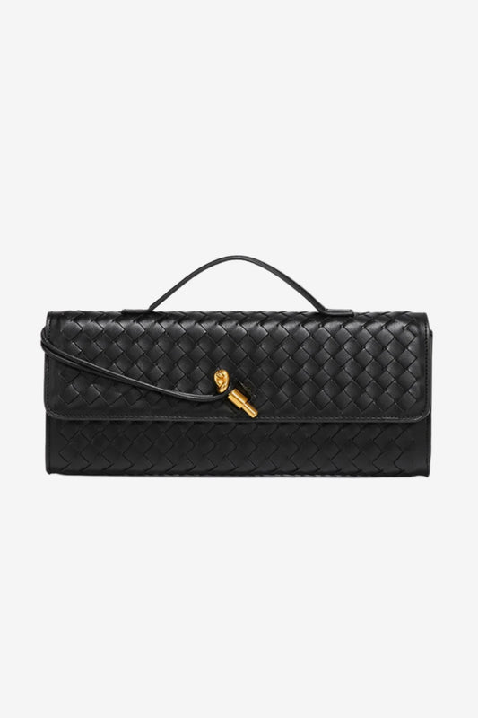 Eterna Black Woven Clutch