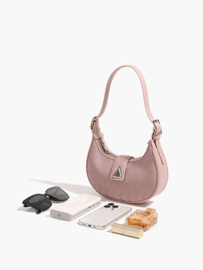 Adjustable Strap Rose Diamond Arc Bag