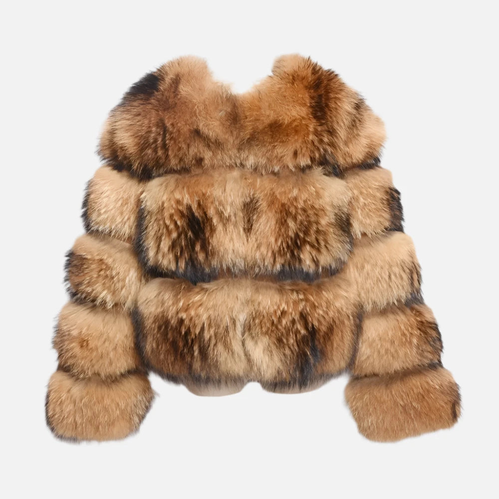 Faux Fur Raccoon Coat