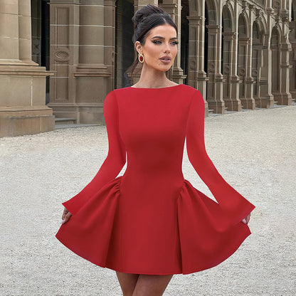 Gianna Red Flare Dress