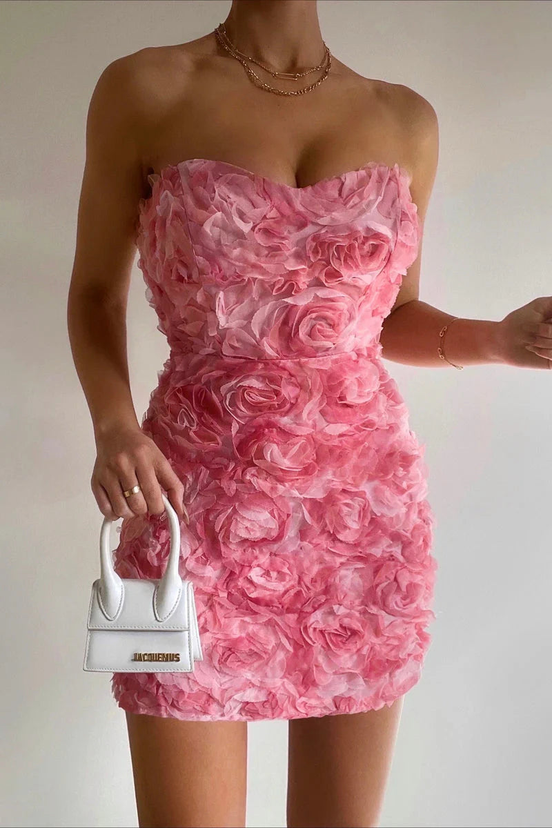 Elinda Rose Strapless dress