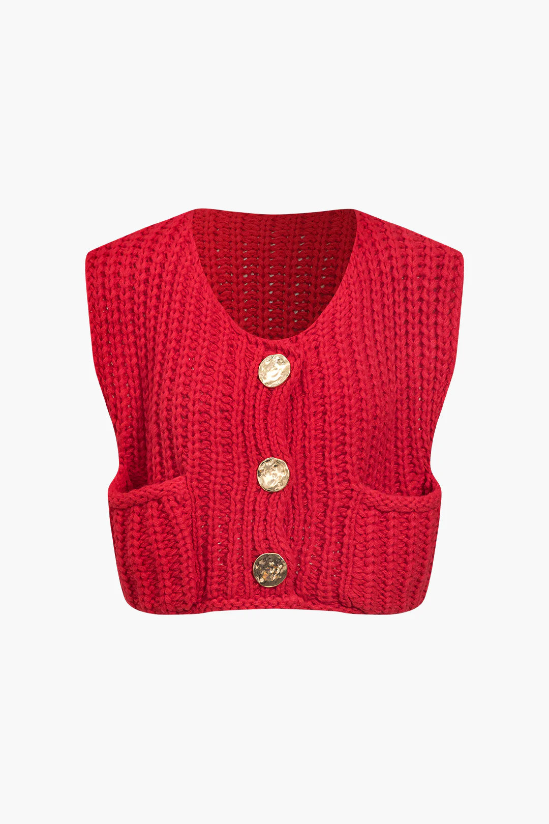 Chunky Knit Cropped Vest