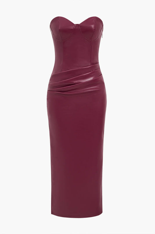 Alena Faux Leather dress