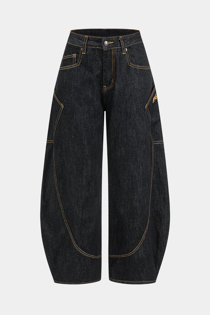 Washed Wide Leg Jeans