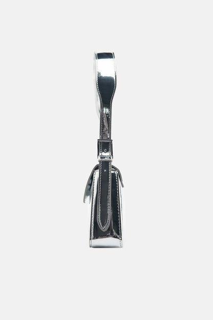 Faux Leather Silver Bag