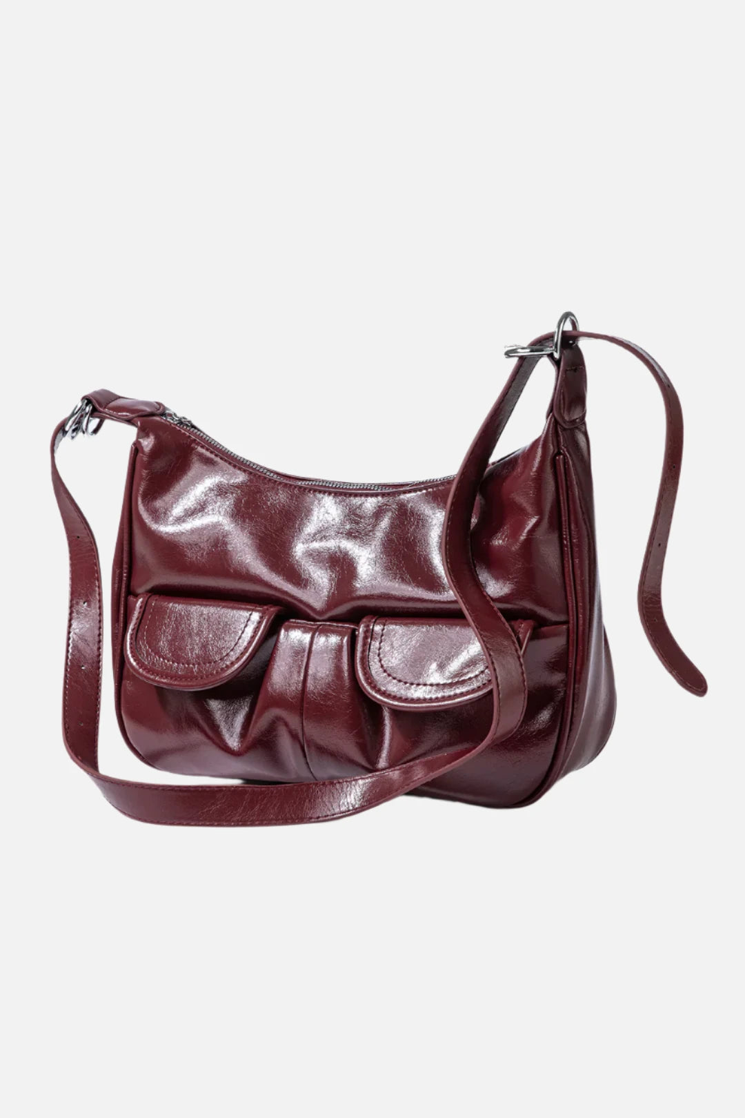 Vintage Gloss Pocket Shoulder Bag