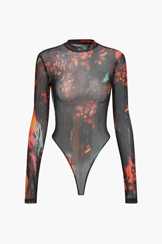 Flame Mesh Bodysuit